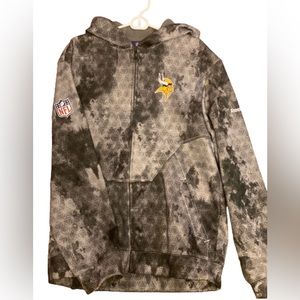 Minnesota Vikings Reebok On-Field Zip Up Hoodie Size L